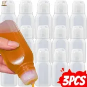 蜂蜜沙拉醬儲存容器食品級PP調味品擠壓瓶家用廚房醬汁瓶帶蓋
