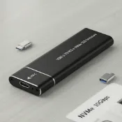 NVMe M.2 固態硬碟外接盒,USB-C 3.1 Gen2 10Gbps,鋁合金外殼,PCIe 外接轉接器