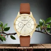 EMPORIO ARMANI 亞曼尼 雙眼計時手錶 開學購物季 送禮首選-42mm AR11714