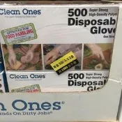 #017 Clean Ones 拋棄式塑膠手套 1盒500入Costco #36797 好市多 拋棄 手套 塑膠手套