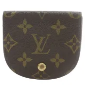 【DOKODEMO】二手LOUIS VUITTON Porto Moneguse 零錢包 M61970，Monogram 帆布，法國製造，2004 年，棕色，CT1004，按扣，男女通用