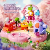 🎄磁力過家家益智玩具 DIY驚喜城堡樂園 兒童男女孩公主小屋 聖誕禮物 過家家 燈光城堡 兒童樂園驚喜城堡 公主夢幻城堡