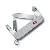 (店+)【VICTORINOX 瑞士維氏】9用ALOX金屬刀殼瑞士刀-銀色 (0.2601)