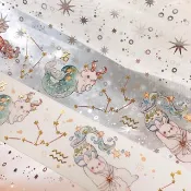 小兔星光-立體燙金紙膠帶 (２種材質)