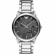 大高雄鐘錶城 EMPORIO ARMANI 亞曼尼 AR11134 時尚飛行簡約腕錶/黑面43mm｜樂天領券現折★全館特惠中★指定刷卡回饋10%