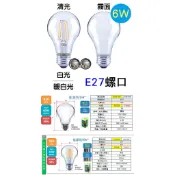 Luxtek樂施達6瓦E27燈座/A19型白光/暖白光/單入A19-6W/A19F-6W