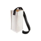 (店+)長款【斜背式】水壺袋-方款【胚布米色】∣水壺袋 帆布袋 蝶古巴特 拼貼 彩繪胚布包 DIY 美勞∣麥手作