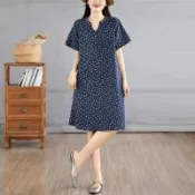 【韓國K.W.】韓國空運薄丹寧純白深V柔寬鬆牛仔拼接背心洋裝(小香風/輕量涼感/背心裙/休閒/日系/通勤/渡假)