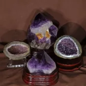 玻利維亞 紫水晶 紫黃晶 骨幹 紫骨幹 黃色 紫色 御飯糰型 晶洞 小晶洞 圓洞 小圓洞