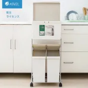 卜二屋 台灣公司貨 可開票 ASVEL日本進口分類垃圾桶 廚房家用雙層大號大容量干濕分離垃圾箱 快速發貨