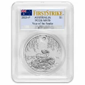 2025澳洲蛇年1盎司銀幣PCGS MS70 FS
