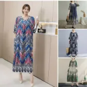 【巴黎精品】現貨+預購 波西米亞長裙沙灘裙棉綢洋裝大尺碼女裝雪紡裙-渡假風碎花吊帶裙女裙子18款b1a6 C