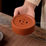 【臺灣出貨】紫砂壺託 養壺承 茶盤底座 陶瓷茶承 功夫茶具 迷你圓形 可儲水 壺承盤 茶托 茶海 茶席配件 泡茶用具 茶