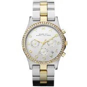 MARC By Marc Jacobs 雅真晶鑽三眼計時腕錶-半金/37mm