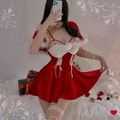 LUVE｜聖誕性感套裝 性感衣服女 聖誕cosplay 情趣聖誕裝 純欲辣妹裝 性感辣妹裝 性感爆乳裝 含大尺碼 現貨