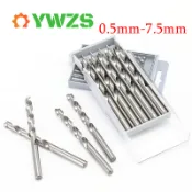 0.5mm-7.5mm HSS 迷你孔鋸高速鋼小麻花鑽頭套裝,用於手動電鑽、DIY 木製品、珠寶製作和電動工具的直柄金屬