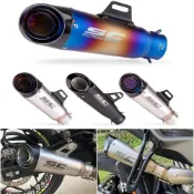 摩托車排氣管通用51 60MM SC機車消聲器管適用於Yamaha R6 R15 R1 R3 MT07 Pcx125