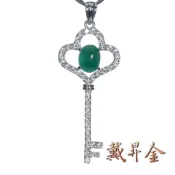 【戴昇金珠寶】天然鉻綠玉髓(翡翠藍寶)1克拉墜子 (FJP0089)
