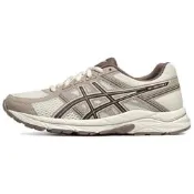 T8D9Q-113 ASICS Gel-Contend 4 舒適百搭減震回彈 低幫 EVA中底橡膠大底 休閒長跑短跑體測體考跑步鞋 女款 白棕