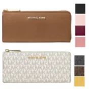 MICHAEL KORS 經典L型拉鍊長夾 老花PVC塗層帆布/十字紋防刮牛皮 皮夾 長夾 錢包 顏色任選MK(現貨)