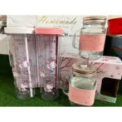 三麗鷗 Sanrio 凱蒂貓 kitty 春遊繽紛 吸管瓶 吸管杯 玻璃杯 梅森杯 馬克杯 水杯 杯子 茶杯 超商限定