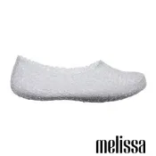Melissa-圓頭M字簍空娃娃鞋-白色