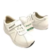 -地之柏 605 台灣製造 女 真皮氣墊 美姿健美鞋 白色 特價1590元 35~40號