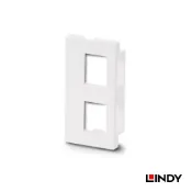 LINDY 林帝 LINDY 2 port模組/模塊keystone連接面板*4pcs,白色 (60552)