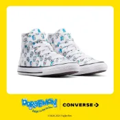 CONVERSE【授權經銷商】＊聯名款＊哆啦A夢 中大童 高筒 帆布鞋 童鞋 A15793C 魔鬼氈 CTAS HI