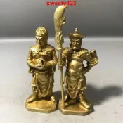 q\仿古 銅關公神像 銅坐春秋關公站關平周倉 擺件 武財神 小號 關聖帝君