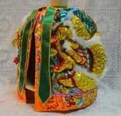 {明祥 金香佛具} A款 上衣龍袍-青(綠) 關聖帝君 關公 神衣.神明衣.神明帽 8寸8 尺三 尺六