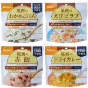 *貪吃熊* 日本 Onisi 尾西 乾燥飯 泡飯 沖泡飯 沖泡即食乾燥飯 咖哩風味 蝦仁風味 紅豆風味 海帶芽風味 露營