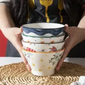 協貿國際日用品生活7館 日式綿綿冰碗雪花冰碗可愛高腳碗創意甜品碗冰沙碗家用飯碗小湯碗