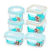 【Glasslock】韓國製強化玻璃副食品分裝盒/保鮮盒6件組(兩款任選)