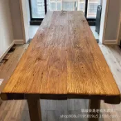 森活選物 【自然紋理】老榆木桌 舊木門板桌 實木茶臺 復古茶几 陽臺桌 戶外桌 懷舊風 手工打磨 獨一無二紋路 耐曬防水 適合茶室庭院