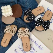 Girls Summer Sandals with Polka Dots Bow for Fashionable Kid