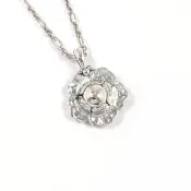 【日本直送 二手美品】Georg Jensen 喬治傑生 項鍊 年度墜飾 2002 花卉圖案 銀 925