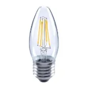 【Luxtek樂施達】LED尖清蠟燭型燈泡 全電壓 C35C 4.5W E27 白光 6500K 10入(大螺口 仿鎢絲燈 符合CNS安規)