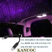 台灣現貨BMW 浪漫 USB LED 車頂星空小夜燈氛圍燈霓虹燈適用於寶馬 M F20 E91 G30 E34 X5 E
