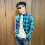 美國百分百【全新真品】J.crew 長袖襯衫 JC 休閒 棉 格紋襯衫 上衣 綠色格紋 XXS、XS號 C539