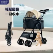 BNDC 可分離提籃寵物車 貓狗通用大空間舒適狗狗推車 易折疊寵物推車 戶外出行小型寵物車 寵物外出推車 寵物外出推車