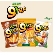 【台灣現貨】肥章魚㊣正韓代購☆韓國 오리온 오!감자 ORION 薯條餅乾 焗烤馬鈴薯 BBQ沾醬 蒜味奶油