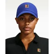 【NIKE 耐吉】運動帽 男 女 U NK CLUB CAP CB COURT 鴨舌帽 老帽 網球 藍 (IQ1321417)