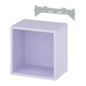 【IKEA 宜家家居】EKET 上牆式收納櫃, 淺紫色, 35x25x35 公分