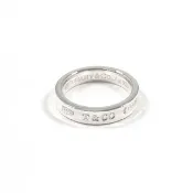 【日本直送 二手美品】10 號 蒂芙尼 TIFFANY&Co. 戒指 1837 窄版 銀 925 配飾 已拋光 женский