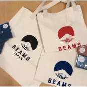 【 Gshop.】紅在庫BEAMS JAPAN 2020SS富士山帆布包文藝青年手提帆布包單肩包