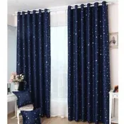 【PChome 24h購物】【巴芙洛】滿天亮星星打孔式遮光窗簾-150x170cm R99N