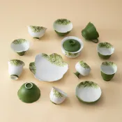 新款陶瓷茶具 小青柑手繪雛菊陶瓷蓋碗高檔女士專用花口泡茶碗茶杯功夫茶具茶碗 功夫茶具 文人茶具 小衆茶具 高級陶瓷茶具