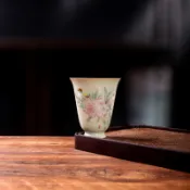 秘黃汝窯 芙蓉聞香杯 主人杯 中式陶瓷 茶具 汝瓷 茶杯 復古 茗杯 茶盞 單品 茶道專用