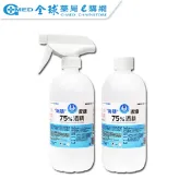 【派頓】潔康75%酒精液500ML(附噴頭/無噴頭) ｜全球藥局